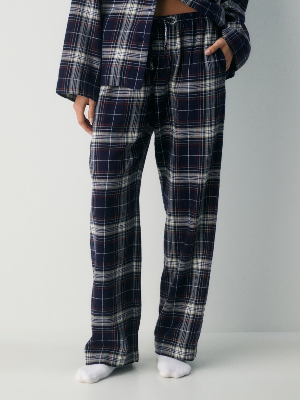 Aritzia Snooze Pajama Pant in Admiral/Light Birch